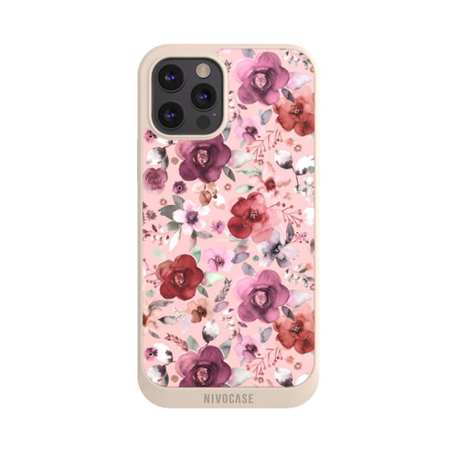 Apple iPhone 12 Pro Max NIVOpure Üppiger romantischer Blumenstrauß rosa