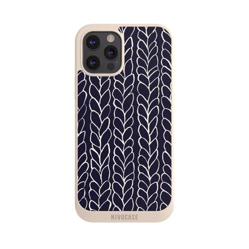 Apple iPhone 12 Pro Max NIVOpure gezeichnete Wollzöpfe Marine