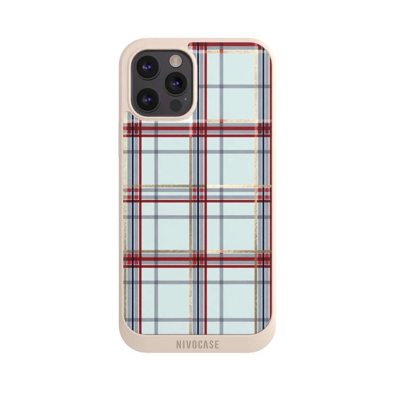 iPhone 12 Pro Max NIVOpure Tartan Blau