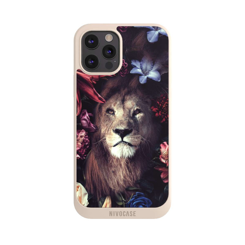 iPhone 12 Pro Max NIVOpure Löwe Blumenrahmen
