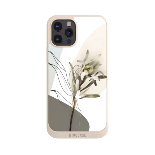 Apple iPhone 12 Pro Max NIVOpure Boho Line Art Olivgrün