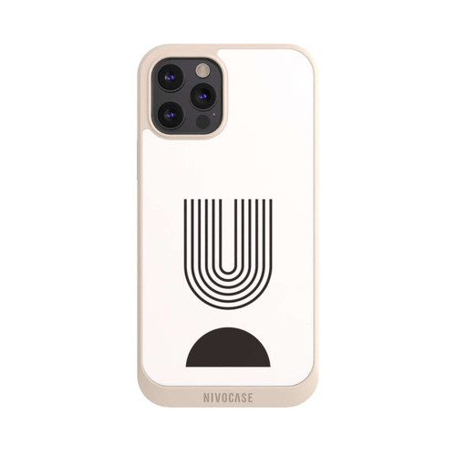 Apple iPhone 12 Pro Max NIVOpure Moderne Kunst Schwarze Linien