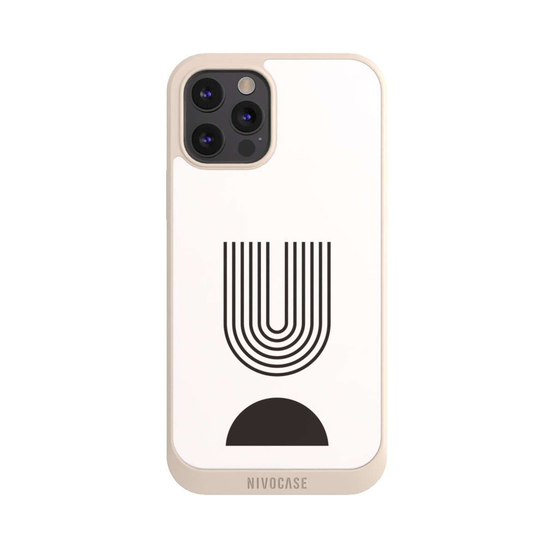 iPhone 12 Pro Max NIVOpure Moderne Kunst Schwarze Linien