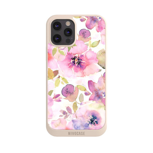 Apple iPhone 12 Pro Max NIVOpure Tapete mit rosa Blumen