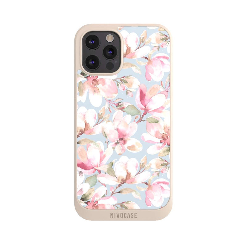 iPhone 12 Pro Max NIVOpure Magnolien Blumen Pastellrosa