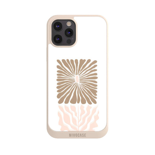 Apple iPhone 12 Pro Max NIVOpure Eckige Blume Hellbraun