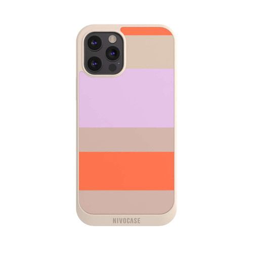 Apple iPhone 12 Pro Max NIVOpure Moca Lila Orange Stripes