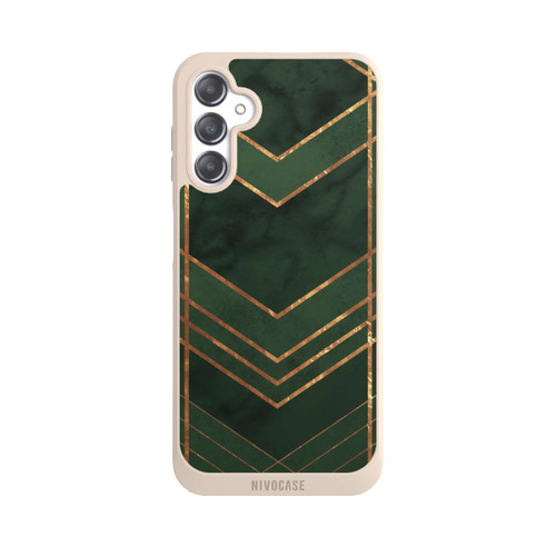 Samsung Galaxy A14 5G NIVOpure Dark Green Pattern Golden Stripes