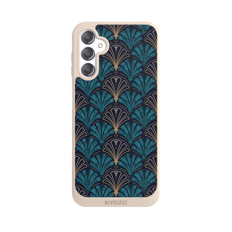 Galaxy A14 5G NIVOpure Art Deco Teal Gold Seamless