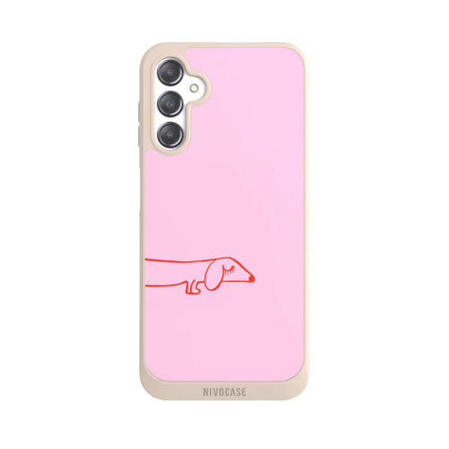 Samsung Galaxy A14 5G NIVOpure Dachshund Illustration Pink