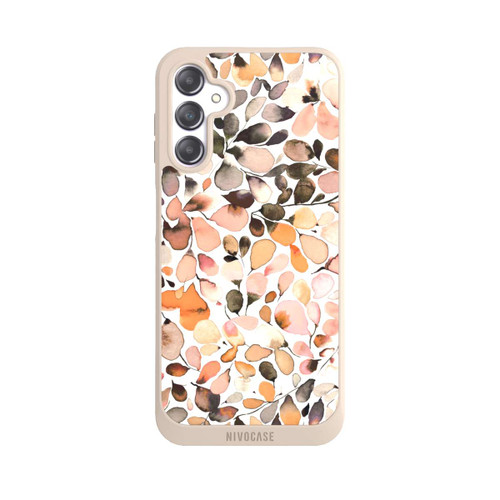 Samsung Galaxy A14 5G NIVOpure Eucalyptus Watercolor Leaves Dark Brown Autumn