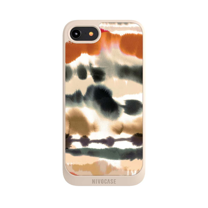 iPhone 8 NIVOpure Soft Nautical Watercolor Lines Orange