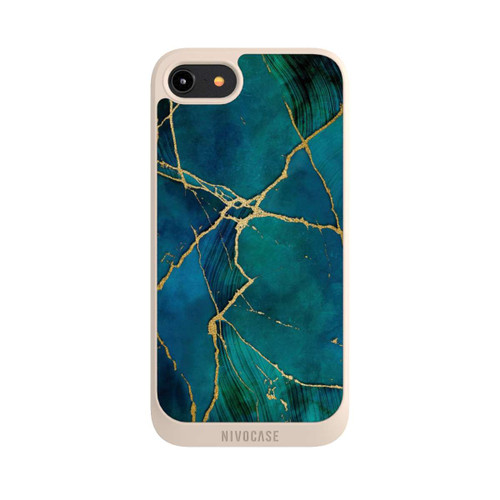 Apple iPhone 8 NIVOpure Mineral glamour blue gold look