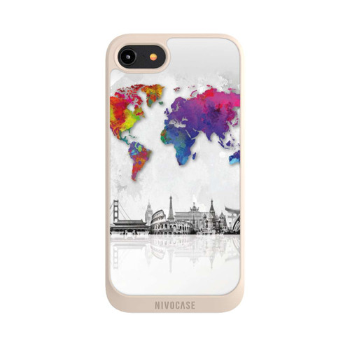 Apple iPhone 8 NIVOpure Worldmap with Skyline