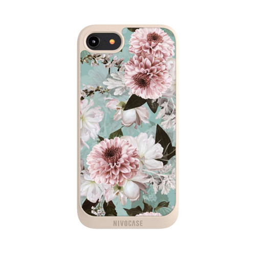 Apple iPhone 8 NIVOpure Flower Wallpaper Baroque Blue