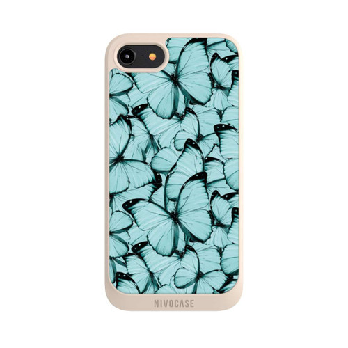 Apple iPhone 8 NIVOpure Teal Butterflies