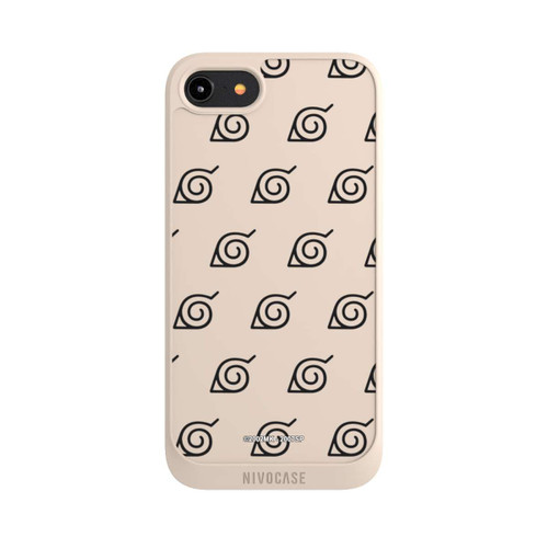 Apple iPhone 8 NIVOpure Black Konoha Pattern Transparant