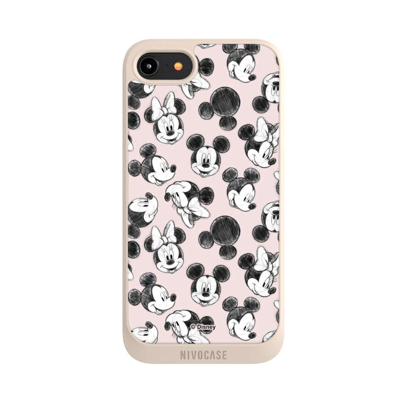 iPhone 8 NIVOpure Minnie & Mickey Many Faces Pink