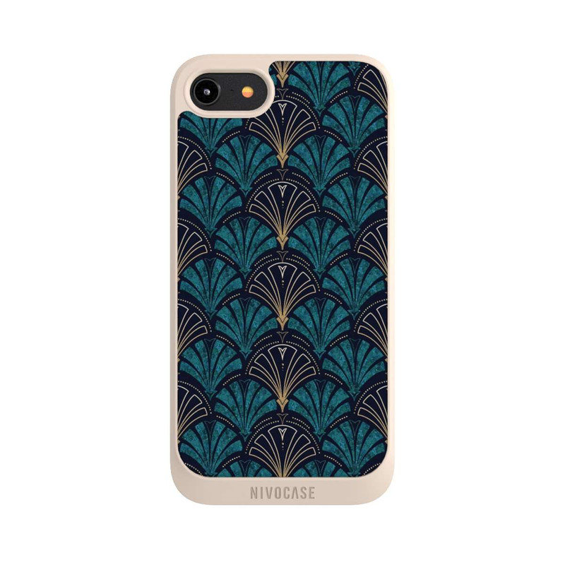 iPhone 8 NIVOpure Art Deco Teal Gold Seamless