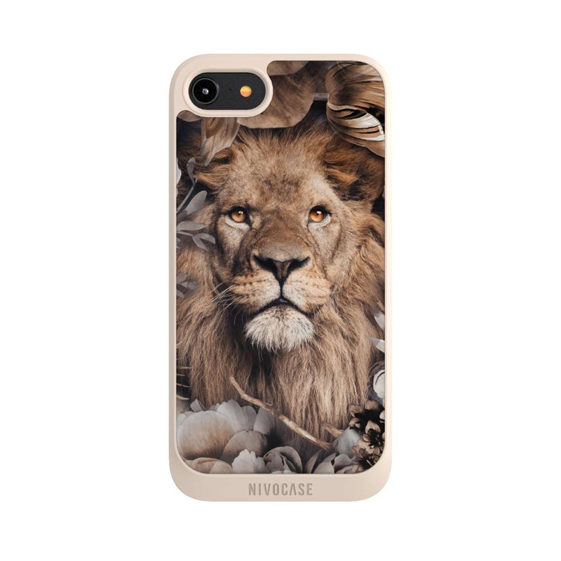 iPhone 8 NIVOpure Lion Flower Frame beige