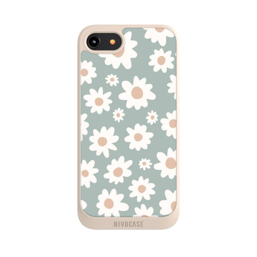 Apple iPhone 8 NIVOpure Daisy Flower Seamless Pattern Green