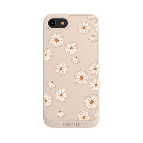Apple iPhone 8 NIVOpure Flowerpower Wallpaper White