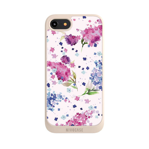 Apple iPhone 8 NIVOpure Floral Hydrangeas Lilac Pink