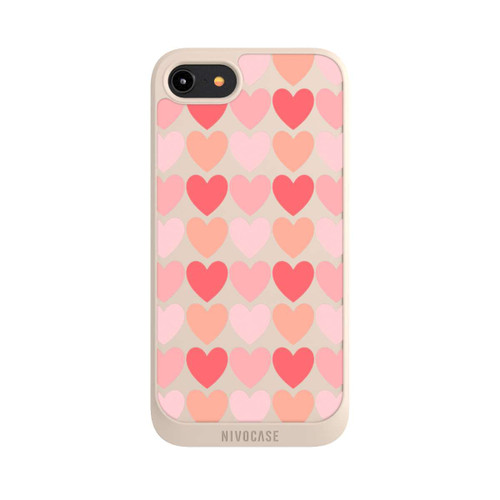 Apple iPhone 8 NIVOpure Pink Shadow Hearts