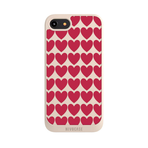 Apple iPhone 8 NIVOpure Viva Magenta Hearts