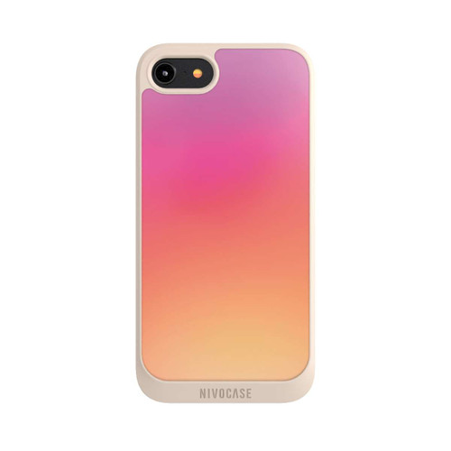 Apple iPhone 8 NIVOpure Pastell Pink Glitch