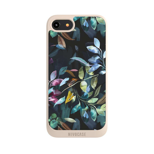 Apple iPhone 8 NIVOpure Watercolor Mystic Leaves Black
