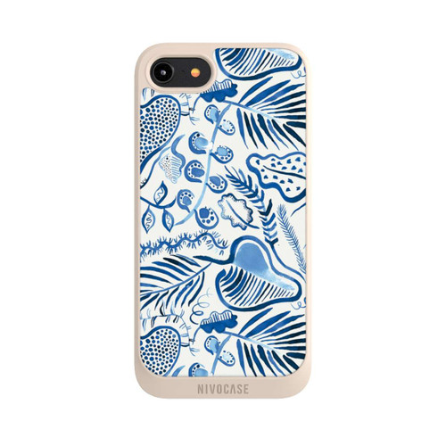 Apple iPhone 8 NIVOpure Tropical Forest Leaves Blue