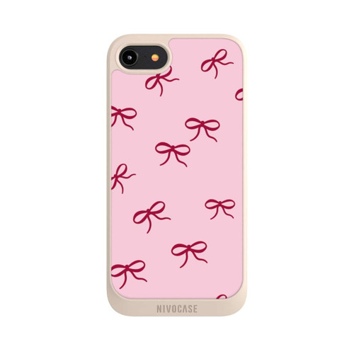 Apple iPhone 8 NIVOpure Bows Red Pink Pattern