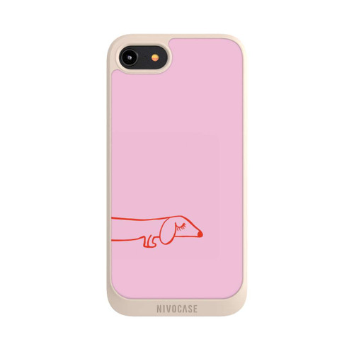 Apple iPhone 8 NIVOpure Dachshund Illustration Pink