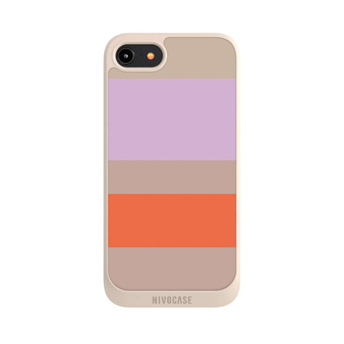 Apple iPhone 8 NIVOpure Moca Lila Orange Stripes