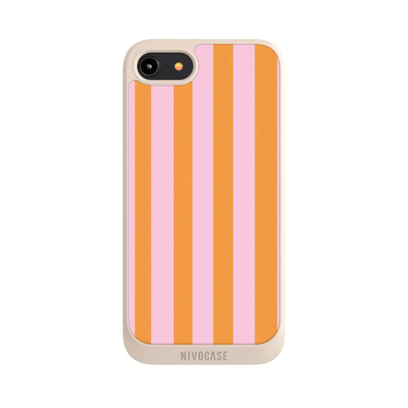 iPhone 8 NIVOpure Orange And Pink Stripes