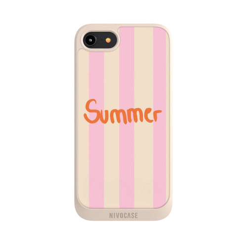 Apple iPhone 8 NIVOpure Summer Pink And Orange Stripes