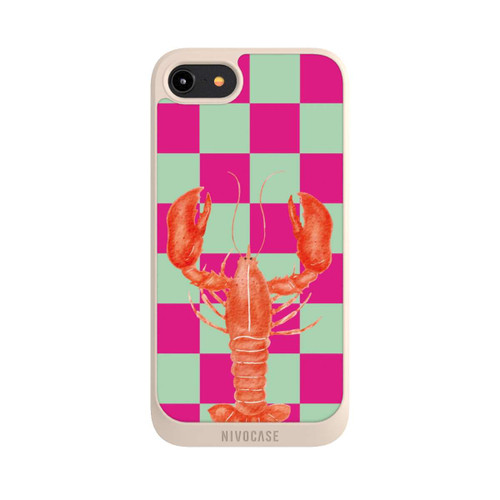 Apple iPhone 8 NIVOpure Pink Checkers Lobster