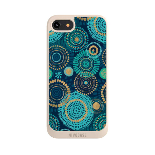 Apple iPhone 8 NIVOpure Blockprint India Teal Gold