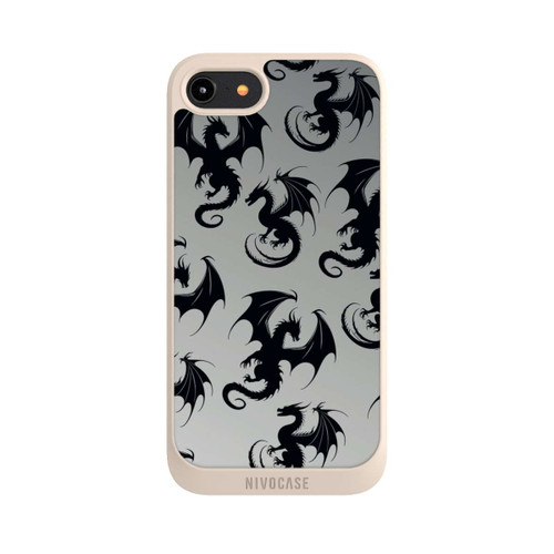 Apple iPhone 8 NIVOpure Dragon Pattern Grey