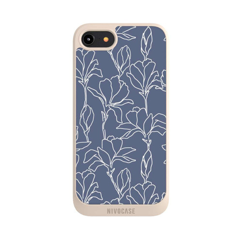 Apple iPhone 8 NIVOpure Flower Silhouettes on Blue