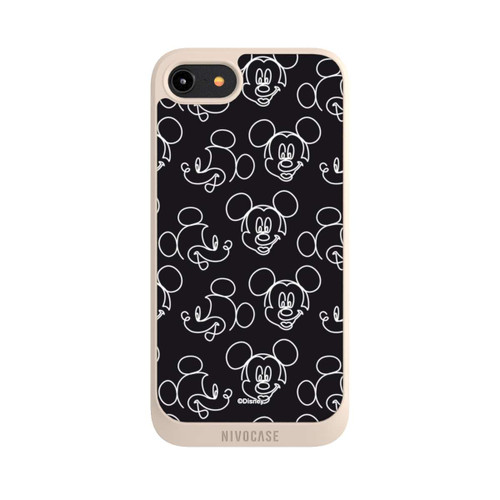 Apple iPhone 8 NIVOpure Disney Mickey Faces Black Line Art Pattern