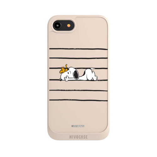Apple iPhone 8 NIVOpure Snoopy Woodstock Streifen Peanuts Transparent