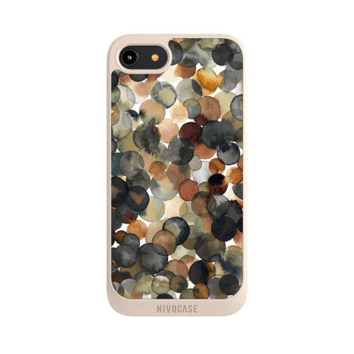 Apple iPhone 8 NIVOpure Watercolor Dots Brown Pattern