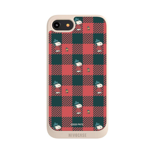 Apple iPhone 8 NIVOpure Peanuts Red Tartan Pattern