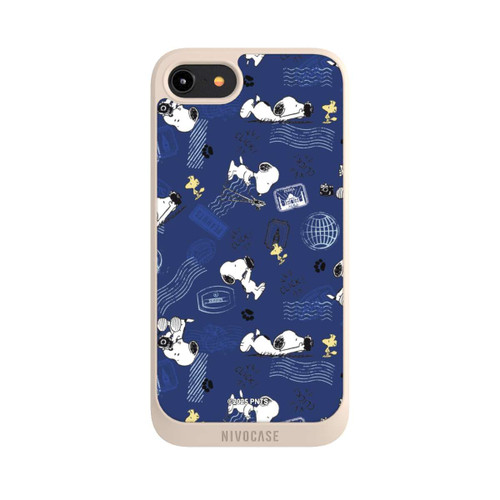 Apple iPhone 8 NIVOpure Peanuts Travel Stamps Pattern Blue