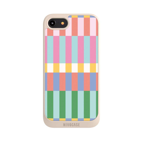 Apple iPhone 8 NIVOpure Checked Theme Pastel