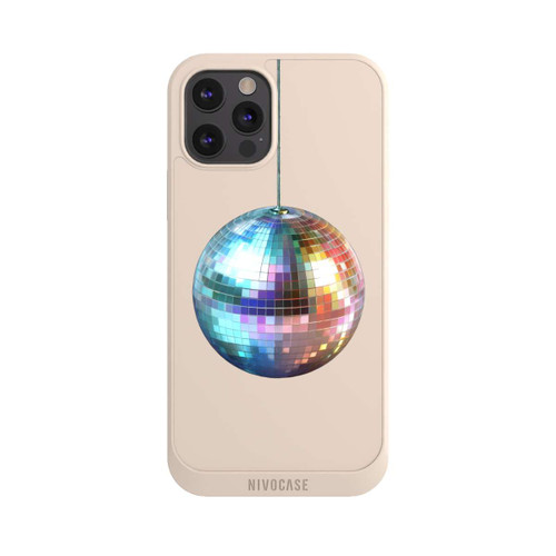Apple iPhone 12 Pro Max NIVOpure Discokugel Party Blau Gold Transparent mit KI