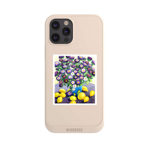 Apple iPhone 12 Pro Max NIVOpure Purple Asters and Lemons by Christopher Ryland