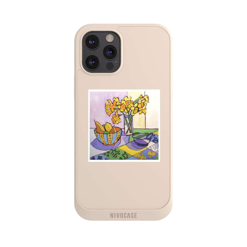 iPhone 12 Pro Max NIVOpure Daffodil Patchwork, 2023, by Catherine J Martzloff